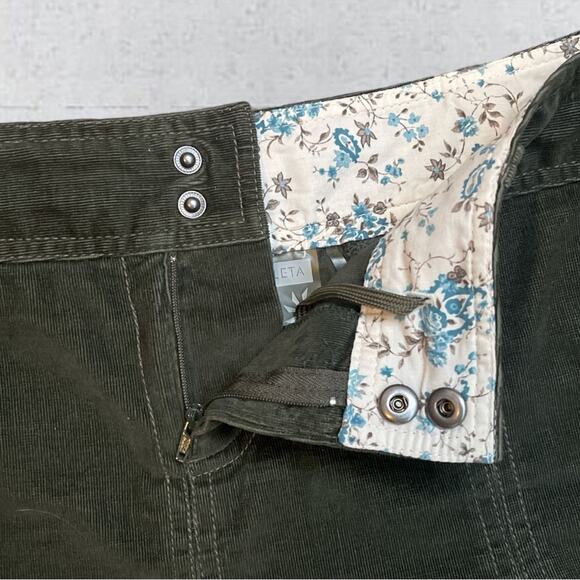 Athleta Whenever Corduroy Skirts Dark Green Size 2 Academia Preppy School Girl - Picture 4 of 11